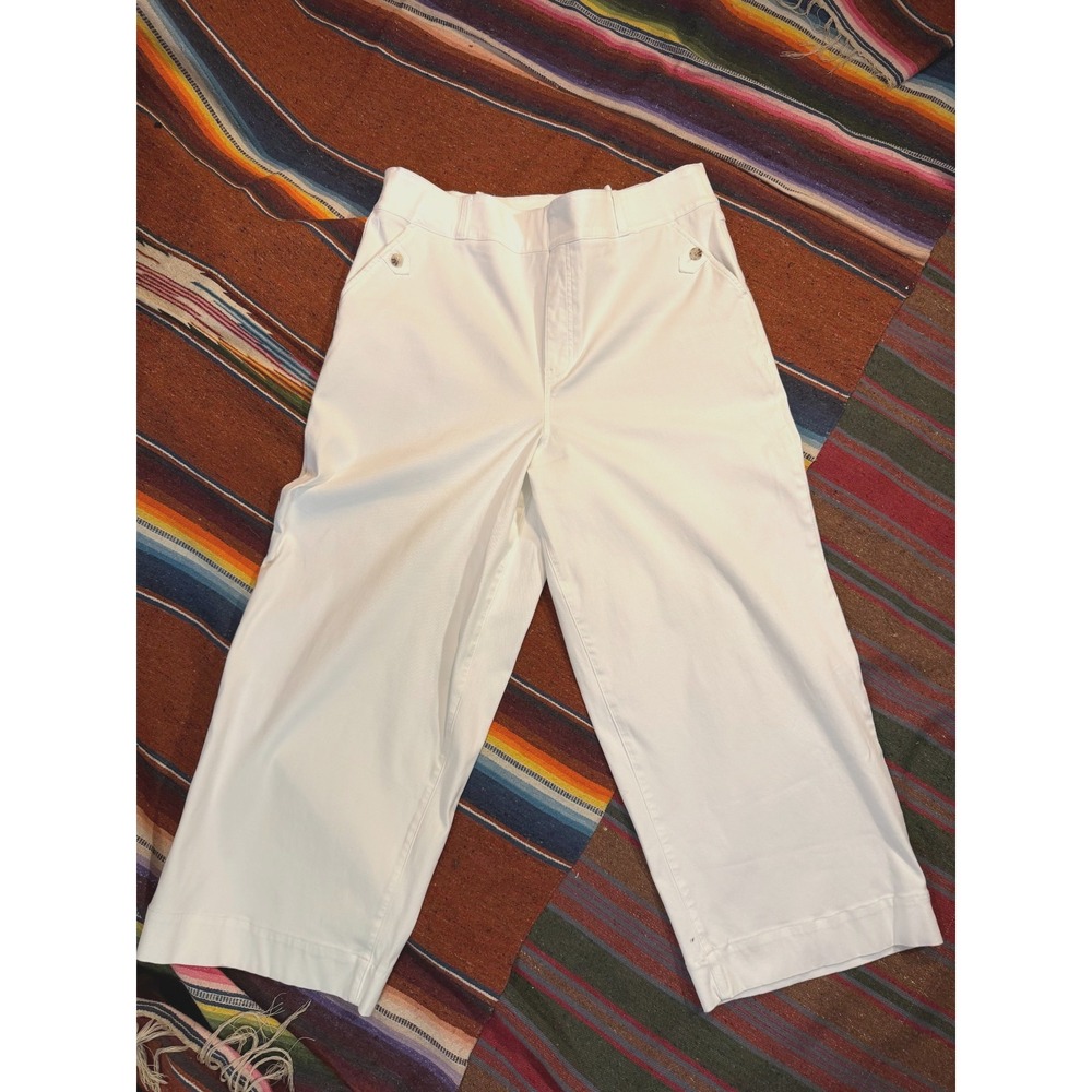 SPANX Stretch Twill Cropped Wide Leg - 20312R - White - Plus Size 3X